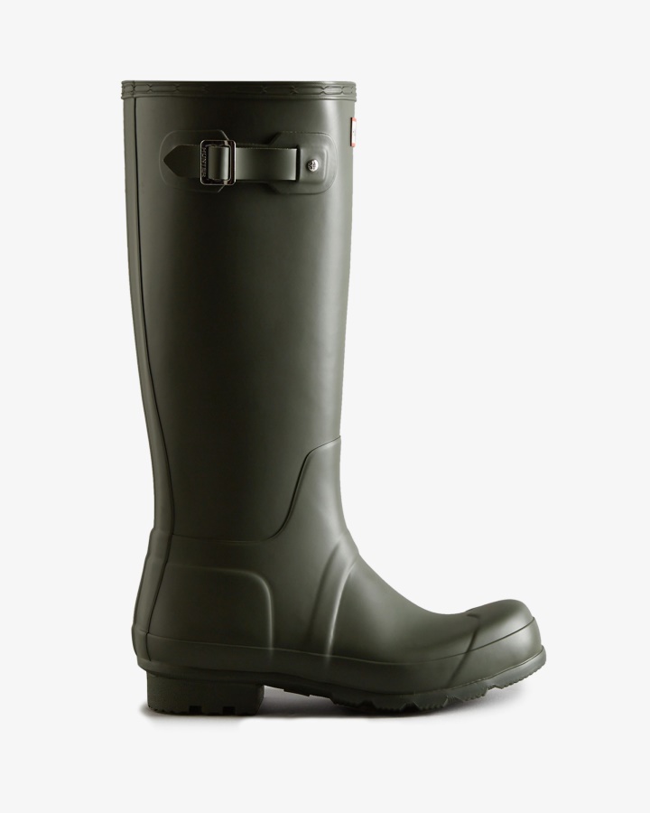 hunter dark olive rain boots