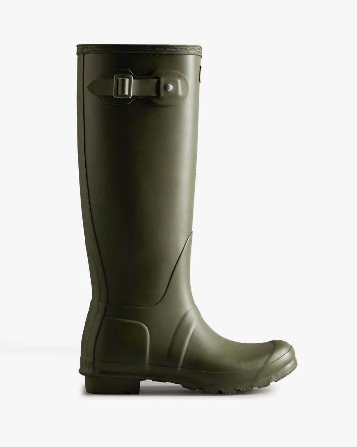 hunter dark olive rain boots